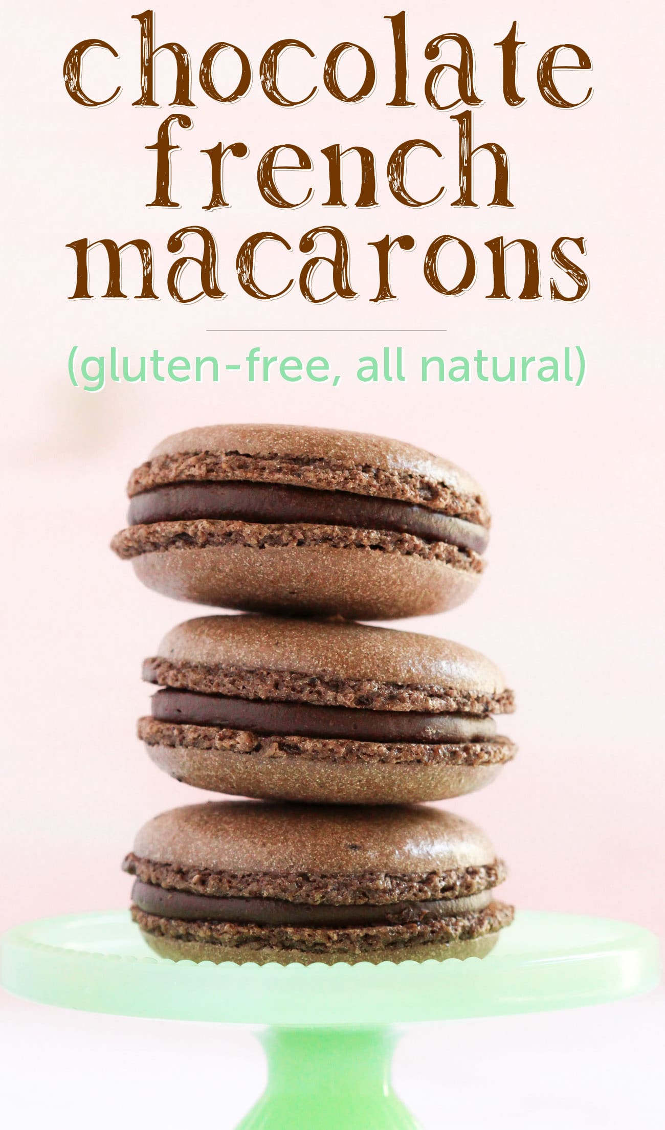 These Gluten Free Chocolate French Macarons are perfectly sweet and chewy, thanks to the almond meal and dark cocoa powder! Made without the bleached white sugar and artificial flavors, yet you'd never know! #chocolate #frenchmacarons #macarons #glutenfree #glutenfreemacarons #valentinesday