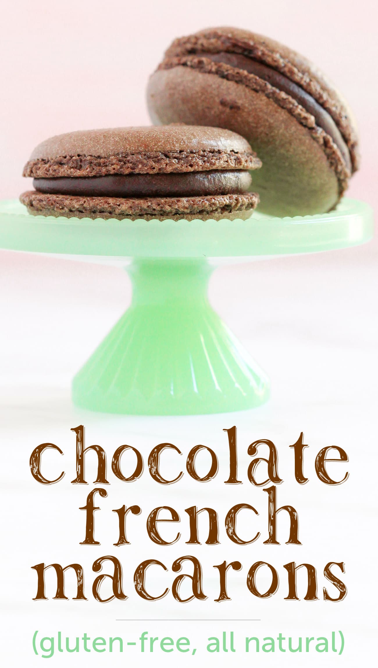 These Gluten Free Chocolate French Macarons are perfectly sweet and chewy, thanks to the almond meal and dark cocoa powder! Made without the bleached white sugar and artificial flavors, yet you'd never know! #chocolate #frenchmacarons #macarons #glutenfree #glutenfreemacarons #valentinesday