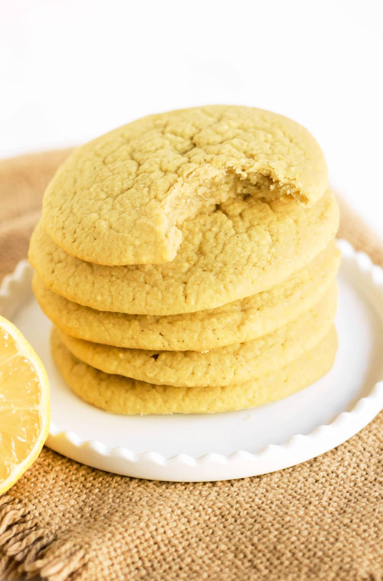 Healthy Lemon Sugar Cookies (sugar free, gluten free, dairy free, vegan)