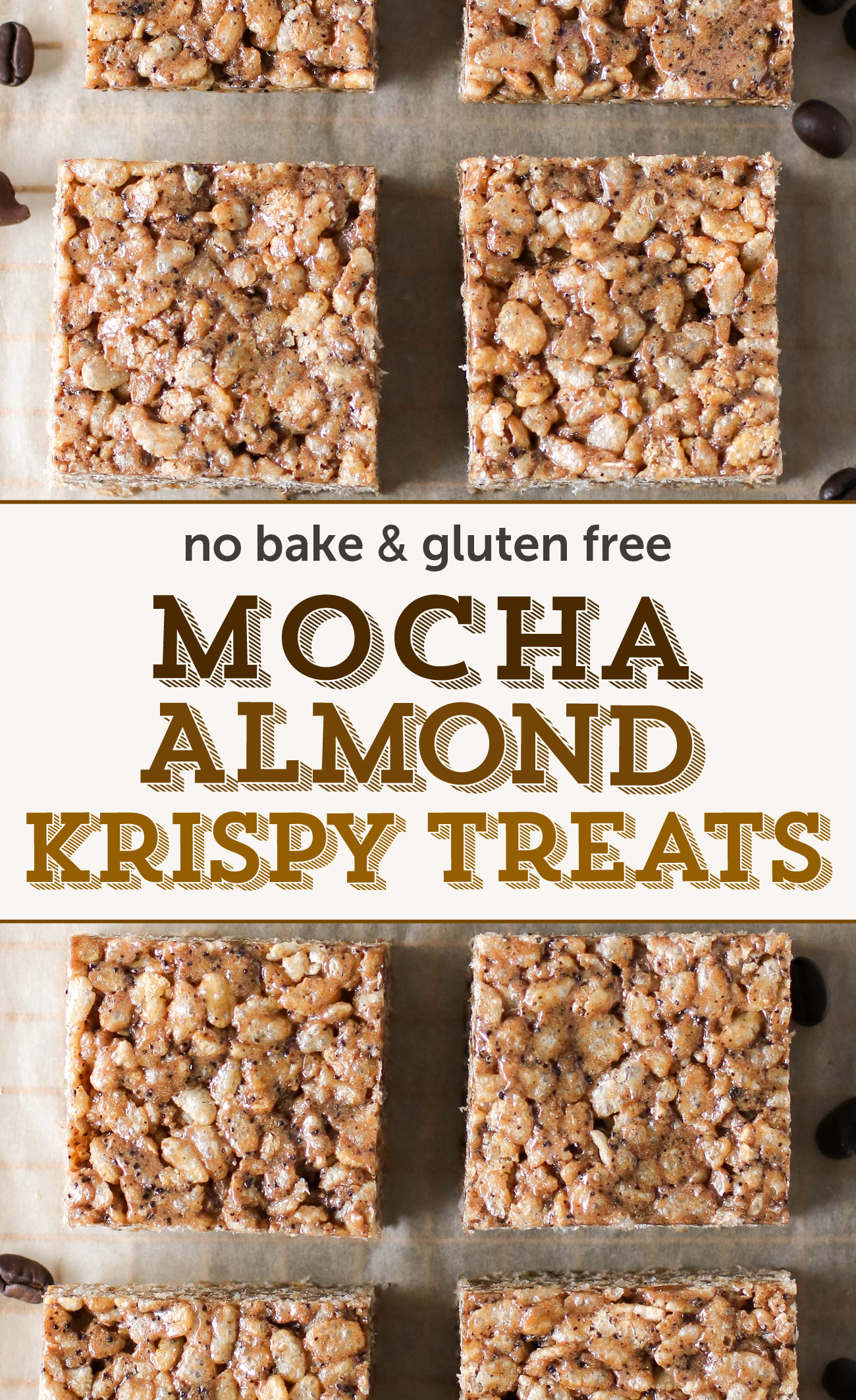 Healthy Mocha Almond Krispy Treats (gluten free, refined sugar free, high protein)