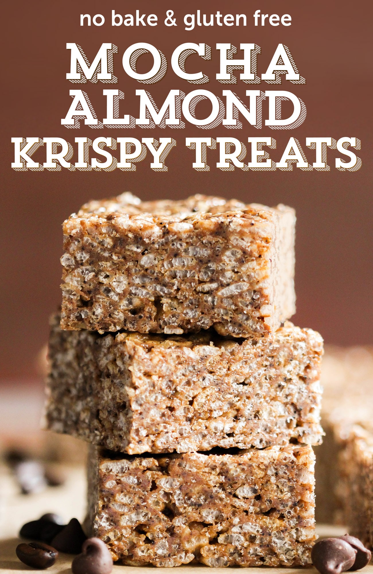 Healthy Mocha Almond Krispy Treats (gluten free, refined sugar free, high protein)