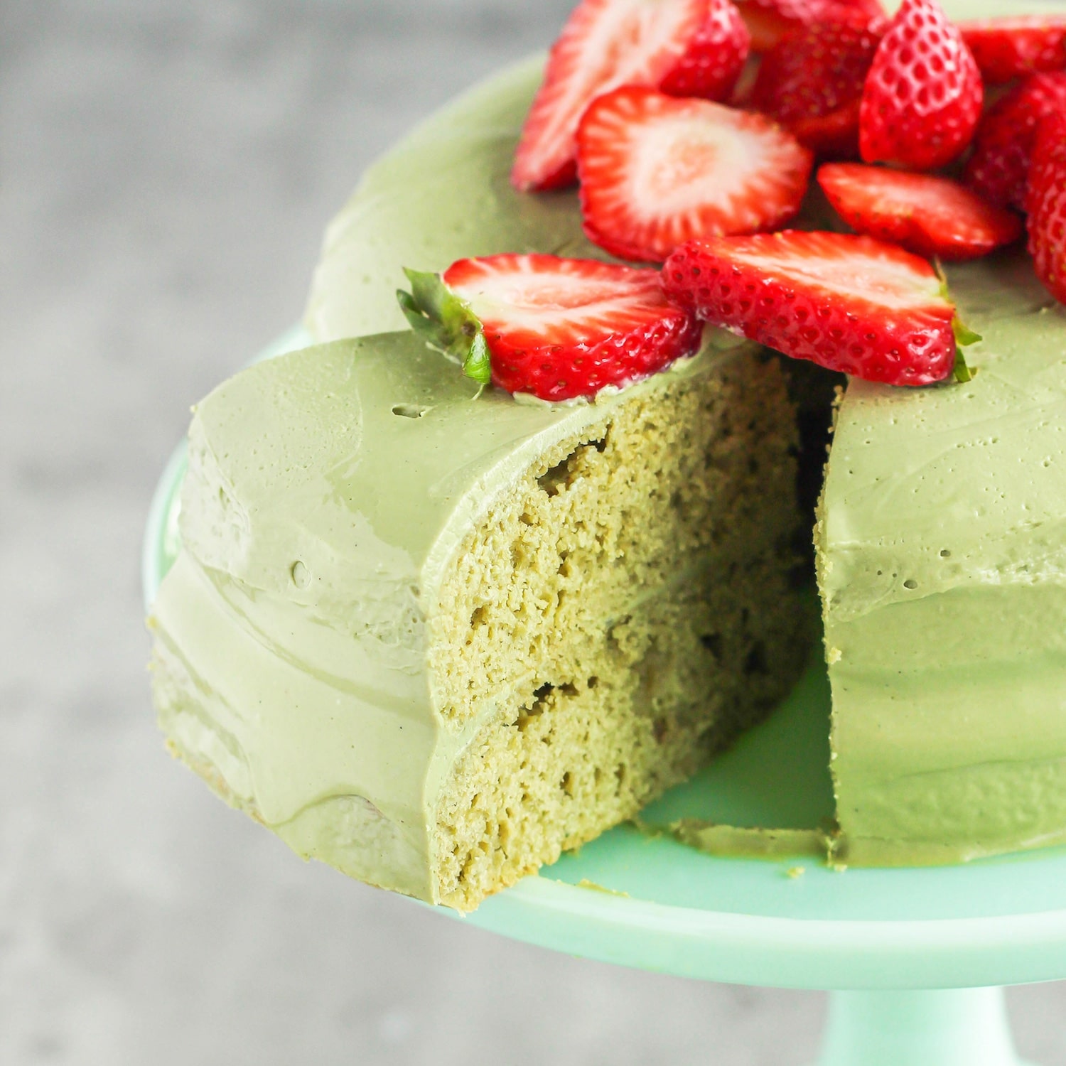 Healthy Matcha Cake with Matcha Frosting