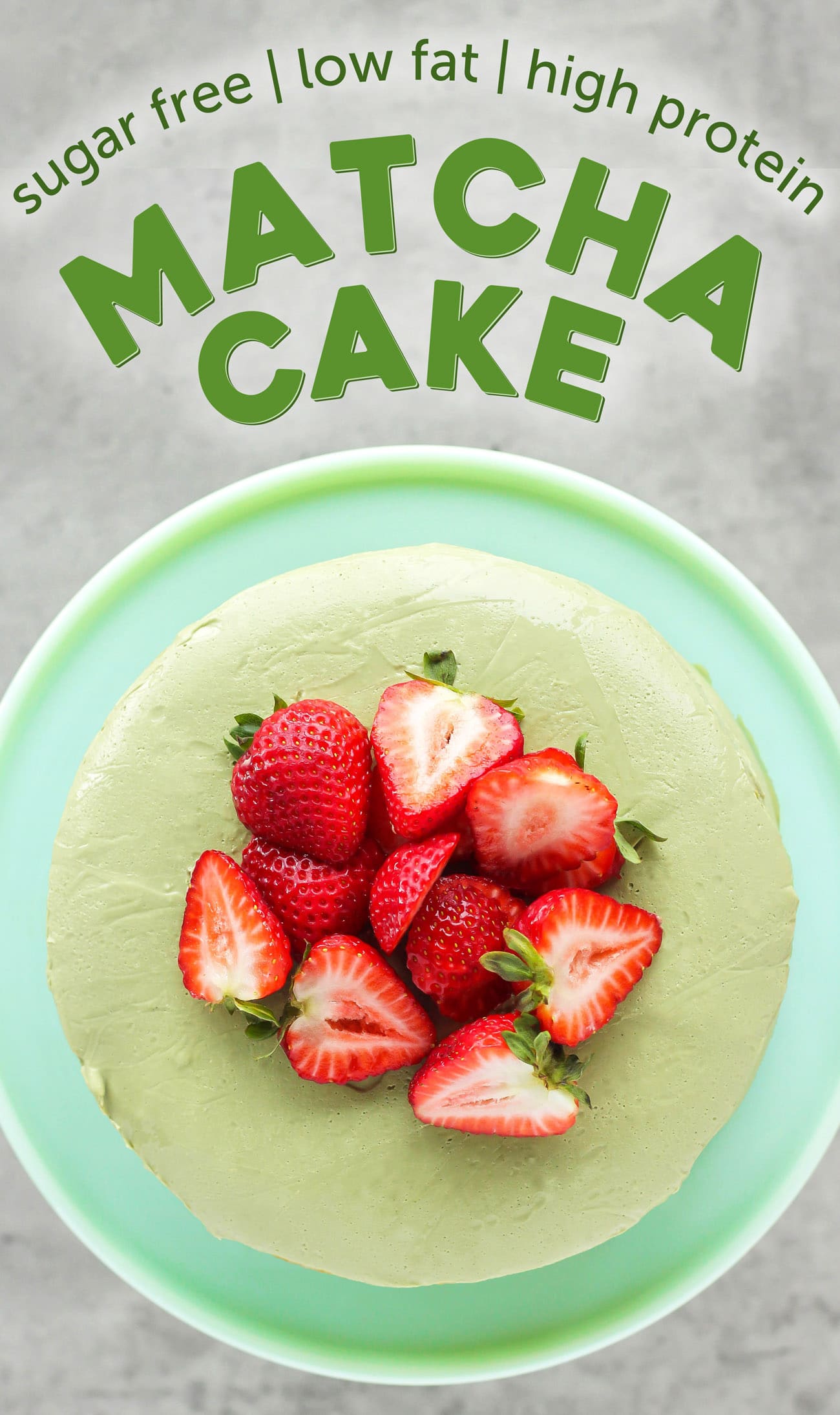 Healthy Matcha Cake with Matcha Green Tea Frosting