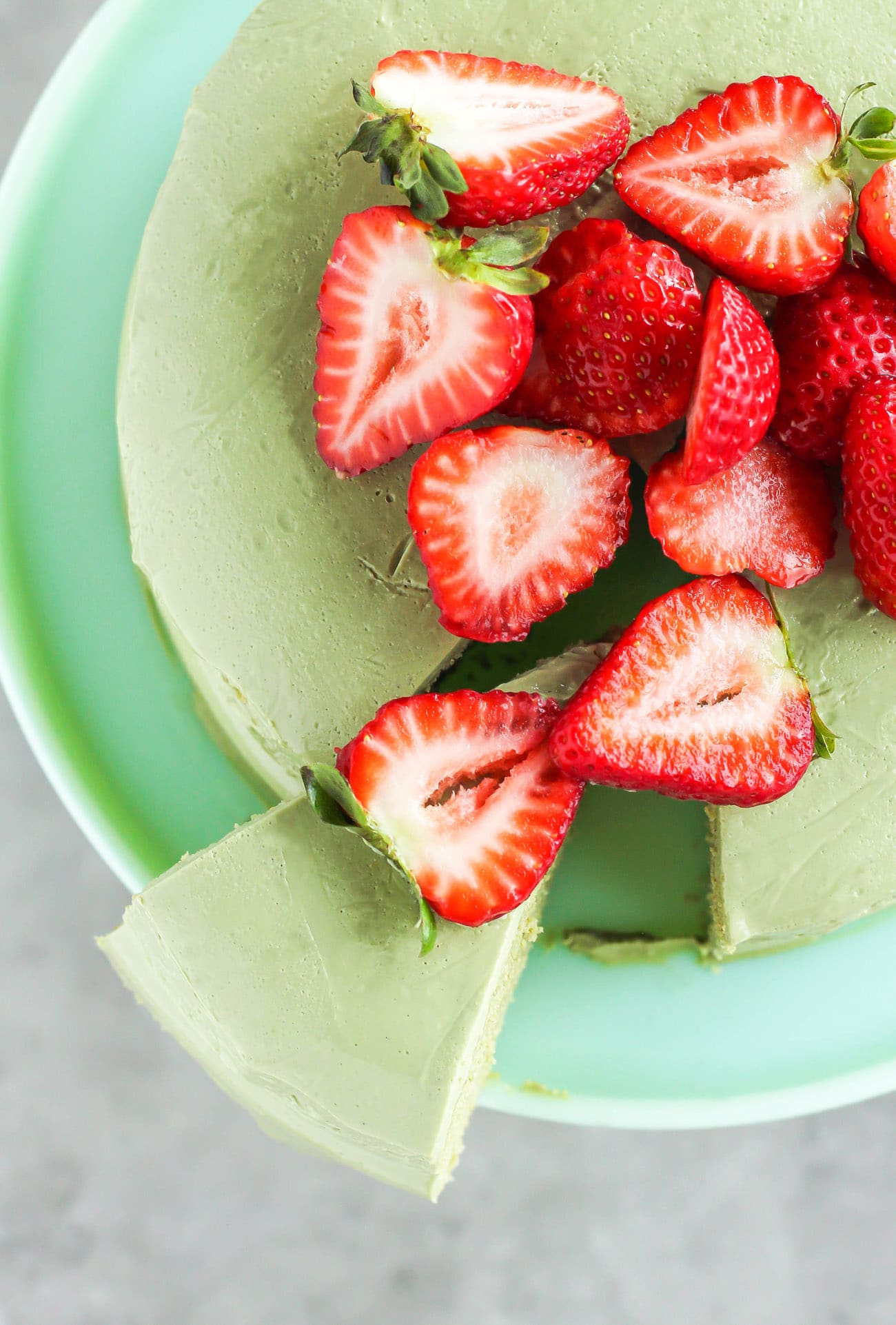 Healthy Matcha Cake with Matcha Green Tea Frosting