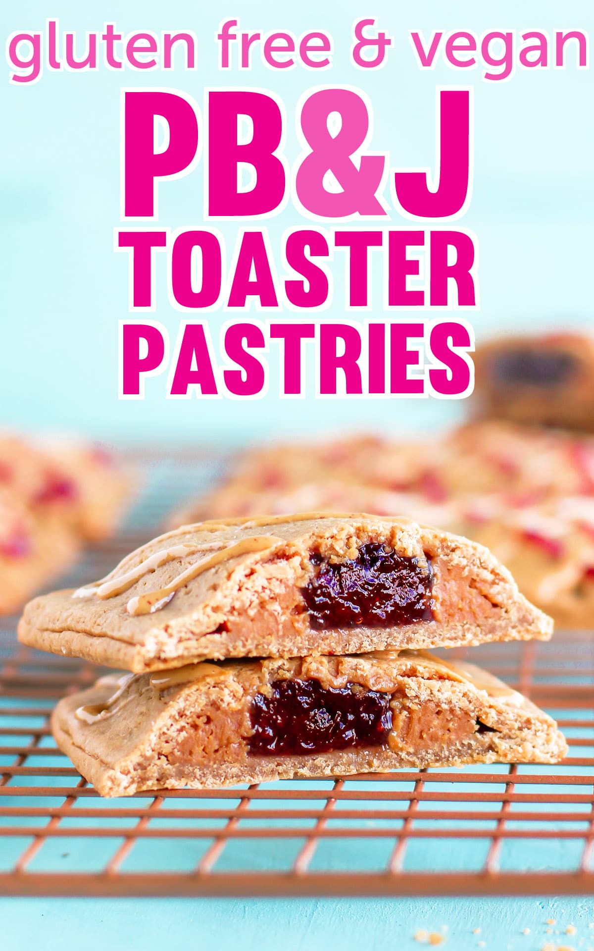 Homemade Peanut Butter and Jelly Toaster Pastries (gluten free, high protein, made with less sugar)