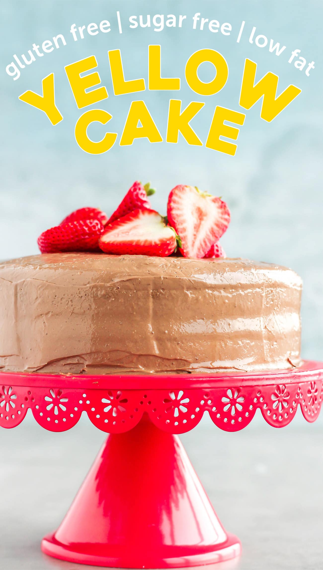 Healthy Yellow Cake with Chocolate Frosting