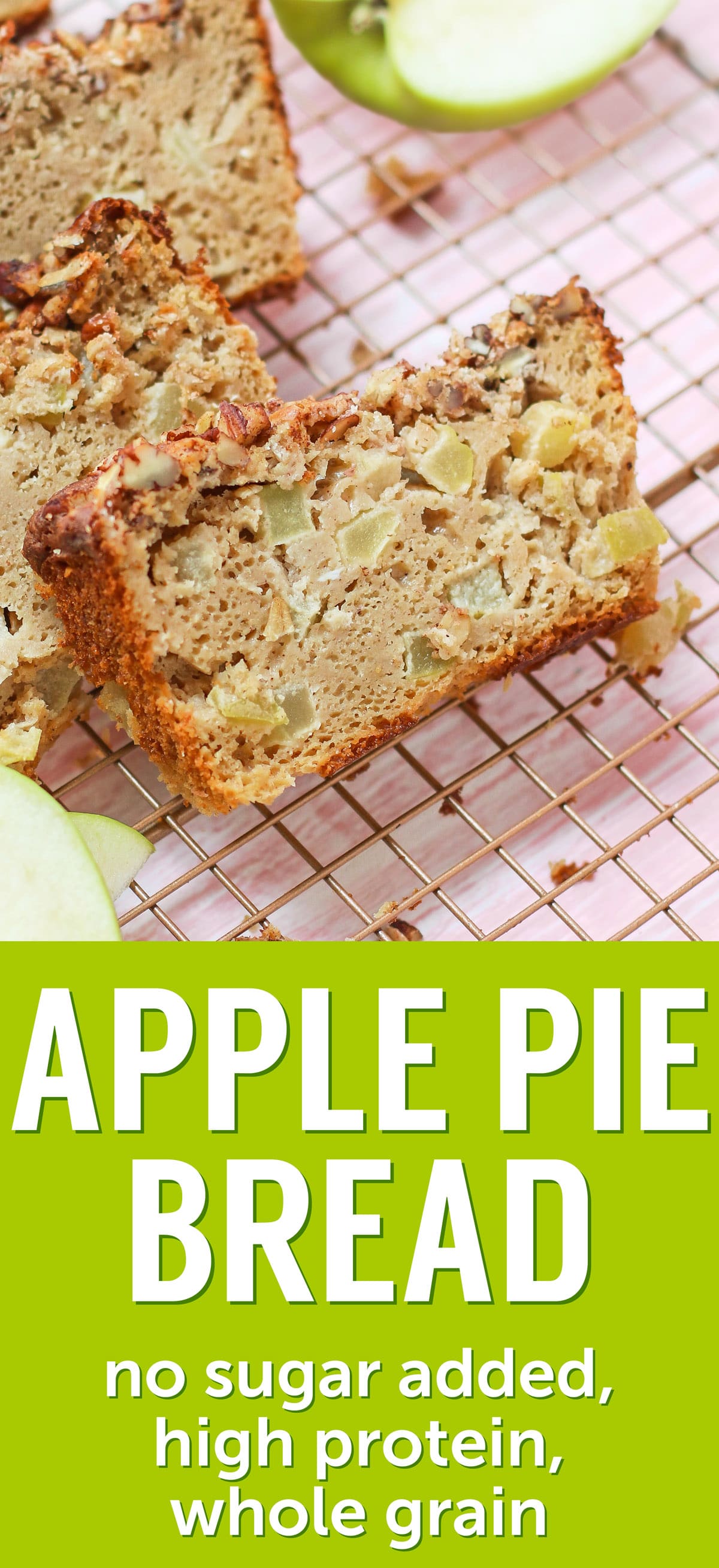 Healthy Apple Pie Bread with Cinnamon-Sugar Oatmeal Streusel
